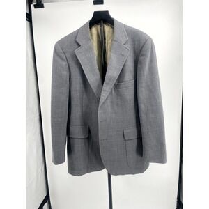VTG Chaps by Ralph Lauren Blazer Jacket Men Gray 2-Button Notch Lapel‎ Career